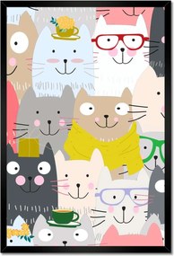 Poszterek keretben 40x60 Cica Cicák