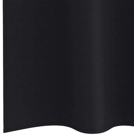 Függönyök függönyökkel 2 pcs Fekete 140x140cm Poliészter