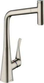 Hansgrohe Metris Select M71, konyhai csaptelep 320, kihúzható kifolyó, 1jet, sBox, rozsdamentes acél, HAN-73803800