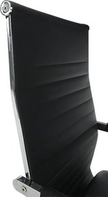 Irodai szék, textilbőr/fém, fekete/króm, FARAN