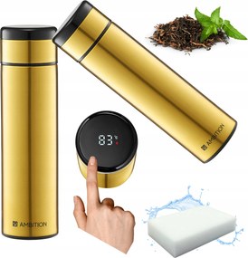 Termosz Bögre Thermo Teás Palack Kávé Hőmérséklet Jelző LCD