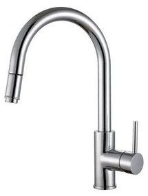 ALVEUS 1129021 - DELOS 38 cm mosogató csaptelep kihúzható zuhannyal, króm