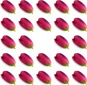 Tulipán Mesterséges Virágfejek Tulipán 7 cm ART101 24db Piros 29