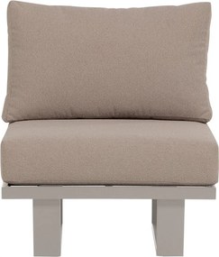 Szürkésbézs fém-párnázott kerti fotel Bear – WOOOD