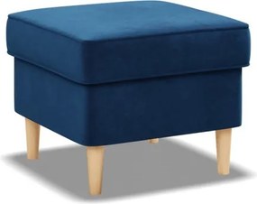 Uszak lábtartó, bársony, kék