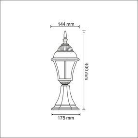 Polux PARIS2 304902 Állólámpa 1x20W/E27 IP43