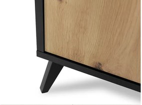 Éjjeliszekrény Oksewo 1SZ (artisan tölgy + fekete) . 1104518