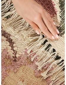 Krémszínű kézi szövésű juta futószőnyeg 80x200 cm Roya Violette – Elle Decoration