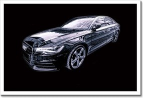 Poszter keretben 60x40 Audi A8 Autó