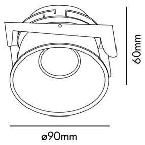 FARO 02100501 - Beépíthető lámpa FRESH 1xGU10/50W/230V fehér