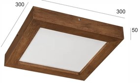Brilagi-LED Dimmelhető lámpa WOODY FRAME LED/24W/230V tölgy 30x30 cm IP44 + távirányító