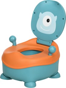 ZONEKIZ Baby Potty 6-36 hónapos korig, hordozható idegen alakú pelenkázó, ülőfedéllel, csúszásgátló szerkezettel, 40 kg terhelhetőséggel, 35.6x35.7x22