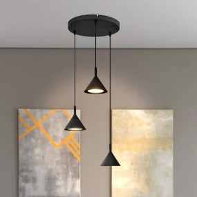 Csillár zsinóron ETNA 3xGX53/10W/230V fekete