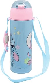 Disney Lilo és Stitch, a csillagkutya Universe alumínium thermo szívószálas kulacs 450 ml