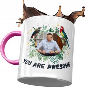 Bögre Rózsaszín Mateusz Morawiecki Premier Ajándék Nyomtatott Fotóval