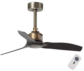 FARO 33429 - Mennyezeti ventilátor JUST FAN fekete/arany á. 81 cm + távirányítás