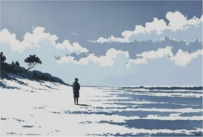 Dekoratív Fotótapéta Hálószobába Tengerparti csend 104x70 Ragasztó