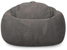 Krémszínű kordbársony babzsákfotel Roll 190 – SLOWDOWN