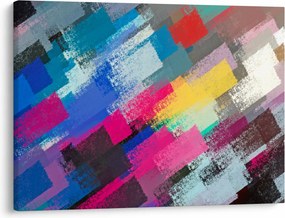 Kép - Színes ecsetvonások (70x50 cm)