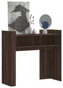 barna tölgyszínű szerelt fa tálalóasztal 100x35x90 cm