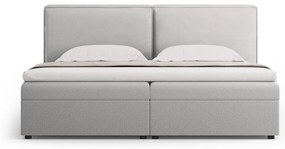 Világosszürke ágyneműtartós boxspring ágy 180x200 cm Arendal – Cosmopolitan Design