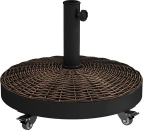 Outsunny Napernyő Talapzat Tartó 22,7 kg (50 lbs) 4 Kerekekkel - Ø 52 x 41H cm - Bronz | Aosom