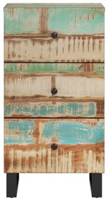 újrahasznosított fa tálalószekrény 3 fiókkal 40x33,5x75 cm