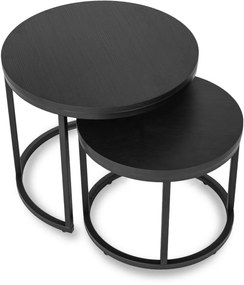 Dohányzóasztal szett fekete Színben. MANU