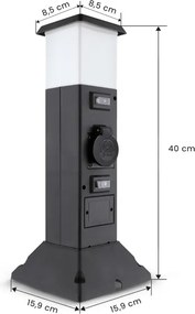 Brilagi - Kültéri lámpa 2 db SCHUKO aljzattal 1xE14/15W/230V IP44 fekete