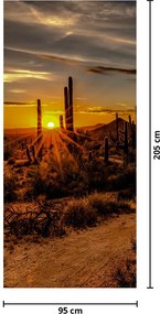 Fotótapéta ajtóra - A nap vége az arizonai sivatagban (95x205cm)
