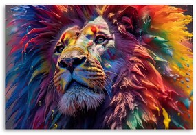 Gario Vászonkép Oroszlán színekkel Méret: 100 x 70 cm