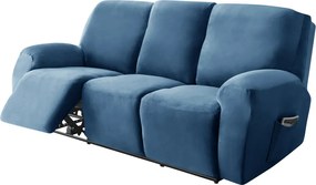 Relax Fotel Huzat (bársonyos, 3 üléses, kék)