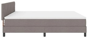 Boxspring ágy matraccal matracmal Tópszínű 200 x 200 cm szövet