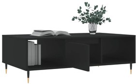 fekete szerelt fa dohányzóasztal 104 x 60 x 35 cm