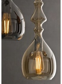 Redo 01-2939 - AMBIX kábeles csillár, 1x E27/42W/230V, átm. 18 cm, barna