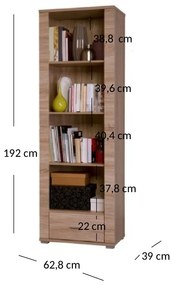 Regál Gwenn 1S/60 (szonoma tölgy). 1052921