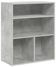 könyvszekrény betonszürke 60x30x71,5 cm szerelt fa
