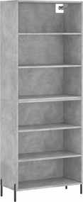vidaXL betonszürke szerelt fa magasszekrény 69,5x32,5x180 cm