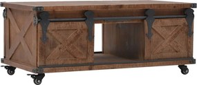 vidaXL barna tömör fenyő dohányzóasztal 91 x 51 x 38 cm