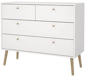 Fehér alacsony komód 99x82 cm Bodo – Tvilum
