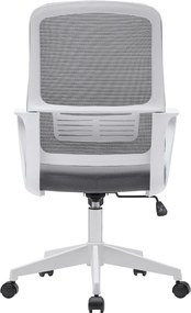 Irodai szék, szürke/fehér, SALOMO TYP 1