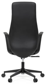 Fekete Ekobőr Irodai Főnöki Szék, Hinta Mechanikával. KA-T8325 BK