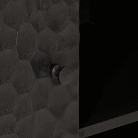 fekete tömör mangófa tálalószekrény 90 x 33 x 75 cm