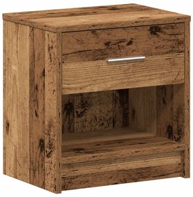 2 db antik fa színű éjjeliszekrény fiókkal 39x28x41 cm
