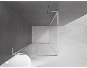 Mexen Velar L, zuhanykabin tolóajtóval 90 x 90 cm, 8mm átlátszó üveg, króm, 871-090-090-03-01