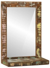 Fürdőszoba Tükör 50x22x70 cm Tömör Fa Újrahasznosított