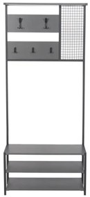 Előszoba fal NOMAD 182x78 cm fekete/antracit