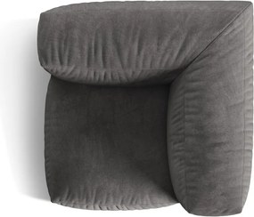 Szürke bársony kanapé modul (variálható sarok) Martina – Micadoni