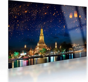 Kép - A boldogság lámpásai, Bangkok (üvegen) (70x50 cm)