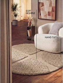 Bézs kézi szövésű kerek szőnyeg ø 160 cm Lambeth Jasper – Ted Baker